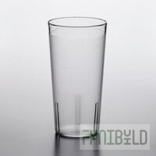 GET 6620-1-CL 20 oz. Clear Customizable SAN Plastic Pebbled Tumbler - 72/Case