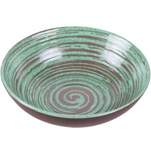 Elite Global Solutions Stardust 40 oz. Deep Glossy / Matte Green Swirl Melamine Bowl - 6/Case Elite Global Solutions Stardust 40 oz. Deep Glossy / Matte Green Swirl Melamine Bowl - 6/Case