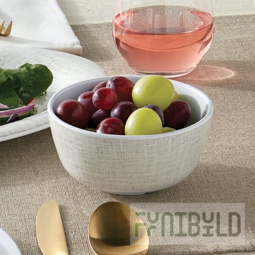 American Metalcraft DB10LN Jane Casual 10 oz. Linen Melamine Bouillon Cup