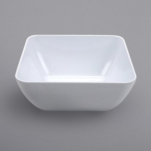 GET CS-1920-W Midtown 6 Qt. White Glazed White Square Deep Melamine Bowl - 3/Case GET CS-1920-W Midtown 6 Qt. White Glazed White Square Deep Melamine Bowl - 3/Case