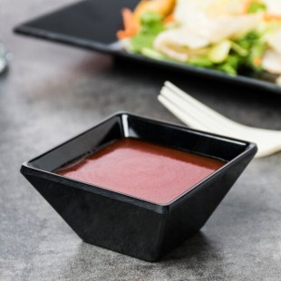 GET ML-257-BK Siciliano 3 oz. Black Melamine 3