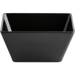 Acopa Rittenhouse 50 oz. Square Black Melamine Bowl - 12/Case Acopa Rittenhouse 50 oz. Square Black Melamine Bowl - 12/Case