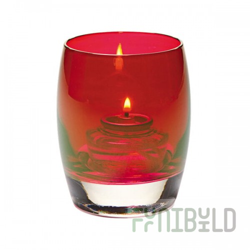 Hollowick 6404R Contour Ruby Lustre Glass Votive
