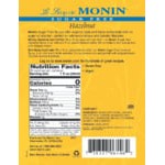 Monin Sugar-Free Hazelnut Flavoring Syrup 1 Liter - 4/Case
