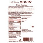 Monin Premium White Chocolate Flavoring Syrup 1 Liter - 4/Case Monin Premium White Chocolate Flavoring Syrup 1 Liter - 4/Case