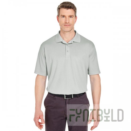 National Patrol by Henry Segal Unisex Customizable Gray Short Sleeve Moisture Wicking Polo Shirt with UV Protection - Polyester Mesh -2X