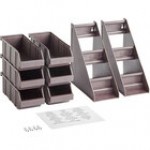 Choice Black 3-Tier Self-Serve Organizer Set with 6 Bins and 2 Label Sheets Choice Black 3-Tier Self-Serve Organizer Set with 6 Bins and 2 Label Sheets