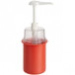 Steril-Sil 30 oz. Red Condiment Dispenser Kit with 1 oz. Pump and Dome Top Lid Steril-Sil 30 oz. Red Condiment Dispenser Kit with 1 oz. Pump and Dome Top Lid