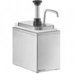 ServSense Quadruple 2 Qt. Stainless Steel Condiment Dispenser - 4 Stainless Steel Pumps with Adjustable Portion Control ServSense Quadruple 2 Qt. Stainless Steel Condiment Dispenser - 4 Stainless Steel Pumps with Adjustable Portion Control