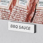 ServSense Magnetic Stainless Steel Condiment Labels for Self Service Station Organizers - 17/Pack ServSense Magnetic Stainless Steel Condiment Labels for Self Service Station Organizers - 17/Pack
