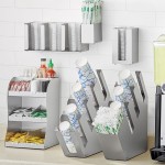 ServSense Magnetic Stainless Steel Condiment Labels for Self Service Station Organizers - 17/Pack ServSense Magnetic Stainless Steel Condiment Labels for Self Service Station Organizers - 17/Pack