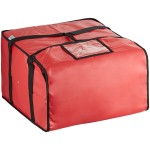 Choice Insulated Pizza Delivery Bag Red Vinyl 20 1/2 Choice Insulated Pizza Delivery Bag Red Vinyl 20 1/2