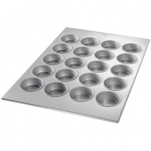 Chicago Metallic 44515 20 Cup 6.2 oz. Glazed Aluminized Steel Jumbo Muffin Pan - 17 7/8 Chicago Metallic 44515 20 Cup 6.2 oz. Glazed Aluminized Steel Jumbo Muffin Pan - 17 7/8