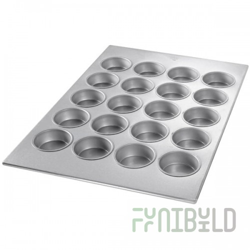 Chicago Metallic 44515 20 Cup 6.2 oz. Glazed Aluminized Steel Jumbo Muffin Pan - 17 7/8