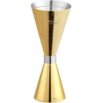 Barfly® M37090GD 1 oz. & 2 oz. Gold-Plated Slim Style Jigger Barfly® M37090GD 1 oz. & 2 oz. Gold-Plated Slim Style Jigger