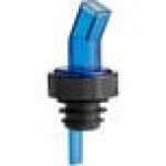 Choice Blue Screened Liquor Pourer with Black Collar - 12/Pack Choice Blue Screened Liquor Pourer with Black Collar - 12/Pack