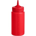 Vollrath 4916-02 Traex® 16 oz. Red Single Tip Wide Mouth Squeeze Bottle Vollrath 4916-02 Traex® 16 oz. Red Single Tip Wide Mouth Squeeze Bottle