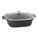Spring USA Motif Cook & Serve 8 Qt. Titanium Non-Stick Deep Oval Roaster with Cover 8270-8/38