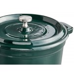 Valor 16 oz. Bistro Green Enameled Mini Cast Iron Pot with Cover
