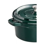 Valor 16 oz. Bistro Green Enameled Mini Cast Iron Pot with Cover
