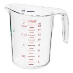 WebstaurantStore 1 Pint (2 Cups) Clear Plastic Measuring Cup