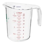 WebstaurantStore 1 Pint (2 Cups) Clear Plastic Measuring Cup