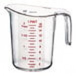 WebstaurantStore 1 Pint (2 Cups) Clear Plastic Measuring Cup