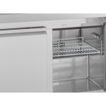 Avantco SS-WT-48F-HC Two Door Stainless Steel ADA Height Worktop Freezer with 3 1/2