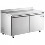 Avantco SS-WT-48F-HC Two Door Stainless Steel ADA Height Worktop Freezer with 3 1/2