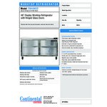 Continental Refrigerator SW48-N-GD 48