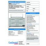 Continental Refrigerator SW48N18M-FB-D 48 Continental Refrigerator SW48N18M-FB-D 48