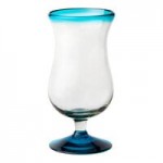 10 Strawberry Street Aqua Rim 12 oz. Rocks / Double Old Fashioned Glass - 6/Case