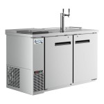 Avantco UDD-2-CT-S Stainless Steel Kegerator / Beer Dispenser with Double Tap Tower and Club Top - (2) 1/2 Keg Capacity Avantco UDD-2-CT-S Stainless Steel Kegerator / Beer Dispenser with Double Tap Tower and Club Top - (2) 1/2 Keg Capacity