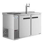 Avantco UDD-2-CT-S Stainless Steel Kegerator / Beer Dispenser with Double Tap Tower and Club Top - (2) 1/2 Keg Capacity Avantco UDD-2-CT-S Stainless Steel Kegerator / Beer Dispenser with Double Tap Tower and Club Top - (2) 1/2 Keg Capacity