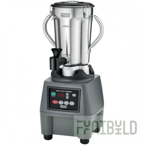 Waring CB15TSF 1 Gallon Stainless Steel Food Blender with Timer and Spigot - 120V