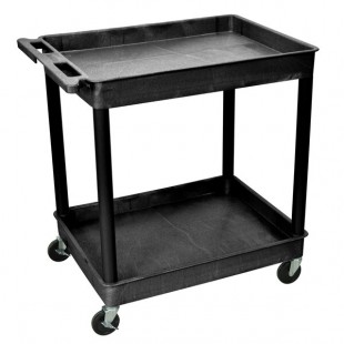 Luxor TC11-B Black 2 Tub Utility Cart - 24