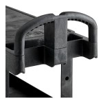 Rubbermaid® BRUTE Black Small Flat 3-Shelf Utility Cart with Ergonomic Handle 2203280