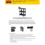 Rubbermaid® BRUTE Black Small Flat 3-Shelf Utility Cart with Ergonomic Handle 2203280