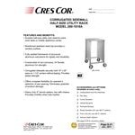 Cres Cor 280-1818A 18 Pan End Load Half Height Aluminum Bun / Sheet Pan Rack / Mobile Work Station with Corrugated Sidewalls and Stainless Steel Top - Assembled