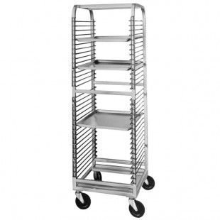 Channel 566N 33 Pan End Load Aluminum Bun / Sheet Pan Rack with Wire Slides - Assembled Channel 566N 33 Pan End Load Aluminum Bun / Sheet Pan Rack with Wire Slides - Assembled