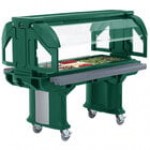 Cambro VBRLHD6110 Black 6' Versa Food / Salad Bar with Heavy Duty Casters - Low Height Cambro VBRLHD6110 Black 6' Versa Food / Salad Bar with Heavy Duty Casters - Low Height