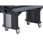 Cambro VBRLHD6110 Black 6' Versa Food / Salad Bar with Heavy Duty Casters - Low Height Cambro VBRLHD6110 Black 6' Versa Food / Salad Bar with Heavy Duty Casters - Low Height