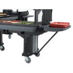 Cambro VBRLHD6110 Black 6' Versa Food / Salad Bar with Heavy Duty Casters - Low Height Cambro VBRLHD6110 Black 6' Versa Food / Salad Bar with Heavy Duty Casters - Low Height