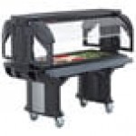Cambro VBRLHD6110 Black 6' Versa Food / Salad Bar with Heavy Duty Casters - Low Height Cambro VBRLHD6110 Black 6' Versa Food / Salad Bar with Heavy Duty Casters - Low Height