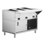ServIt Three Pan Open Well Electric Steam Table with Fully Enclosed Base - 120V, 1,500W