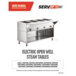 ServIt Three Pan Open Well Electric Steam Table with Fully Enclosed Base - 120V, 1,500W