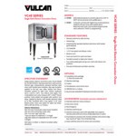 Vulcan VC4ED-12D1 Single Deck Full Size Electric Convection Oven - 240V, Field Convertible, 12.5 kW Vulcan VC4ED-12D1 Single Deck Full Size Electric Convection Oven - 240V, Field Convertible, 12.5 kW