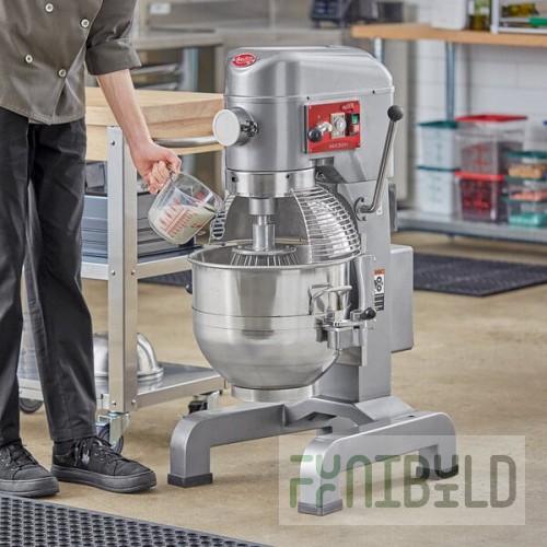 Avantco MX30H 30 Qt. Planetary Floor Mixer with Guard & Standard Accessories - 120V, 1 3/4 hp