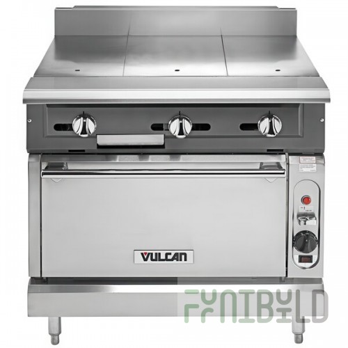Vulcan V336HS-LP V Series Liquid Propane 3 Burner Heavy-Duty Range with 36