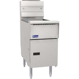 Pitco® SG14RSSTC Natural Gas 40-50 lb.Floor Fryer with Solid State Thermostatic Controls - 122,000 BTU